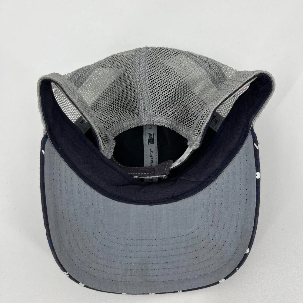 New Era Dallas Mavericks Womens Trucker Hat Navy Blue Polka Dot Adjustable NBA